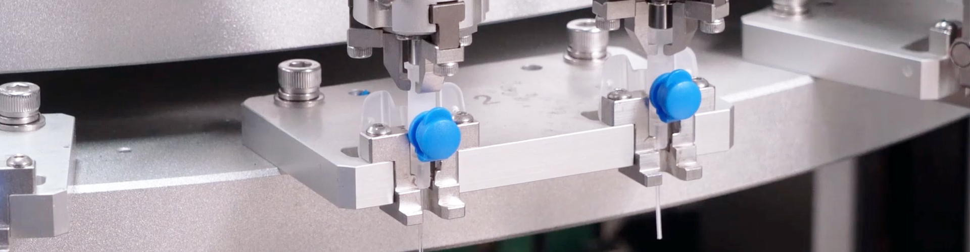 transfusion infusion and injection connector assembly machine